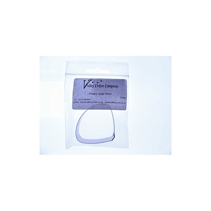Poppy Petal (Large) - Stainless Steel Sugarcraft Cutter - Size