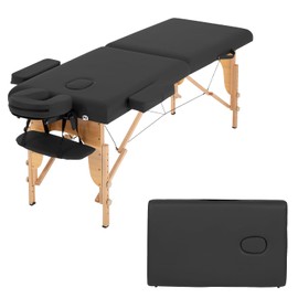 FDW Massage Bed Portable Massage Table 24 inch Wide Lash Bed 2 Folding Height Adjustable Spa Tables Foldable with Non-Woven Bag for Spa Footmassage Facial CareSpa Tattoo