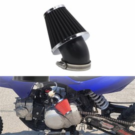 AotoKoop High Performance 48mm Motorcycle Air Filter, Dirt Bike Air Filter Compatible with HONDA YAMAHA SUZUKI ATV SSR TTR Dirt Bike, Inlet ID 48mm-Black