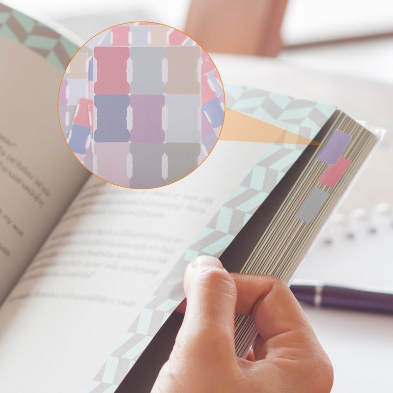 20 Sheets/240 Pieces Sticky Index Tabs, Double Sided Book Page