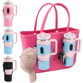 Incycall Adjustable Cup Holder, Blue - Stan Yeti & Water Bottle - Beach Tote Bag Insert (2PCS)