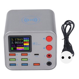 110‑220V USB Ladestation 100W Multi USB Ladestation 8 Ports USB C Ladestation QC3.0 Fast Wall Charger mit LED Bildschirm Wireless Schnell Charger für Telefon Laptop