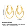 FILMOON Gold Hoop Earrings for Women Gold Statement Hoop Earring