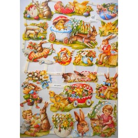 Glanzbilder Easter Bunny EF 7174 Wafer Posia Pictures Scrapbook Decoration GWI 508