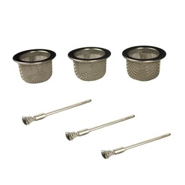Cocktail Smoker Replacement Mesh Basket & Stainless Steel Wire Brush for Cleaning by Smokeshow (3-Pack)