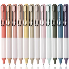 Mr. Pen Retractable Fine Point Pens - 12 Pack, Black Ink, Vintage Barrels, Fast Dry Pens for Journaling