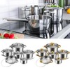 PHEZEN Kitchen Cookware Sets - Dishwasher Safe, Oven Safe, 16