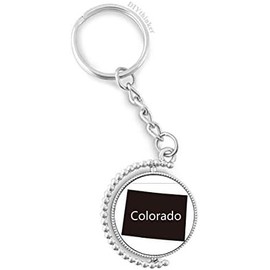 Colorado America USA silueta de mapa giratorio llavero llavero llavero llavero