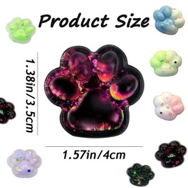 24pcs Mini Cat Paw Squishies Squishy Toy ,Cat Paw Party Favors for Kids, Cat's paw Mochi Squishy Toys，Cat Paws Mochi Toys,Stress Relief for Party Favors,Novelty Things for Adults Kids（2）