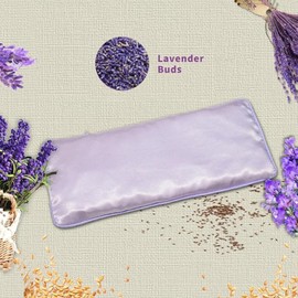 SereLune Lavender Eye Pillow, Hot or Cold Weighted Satin Eye Mask Perfect for Sleeping, Yoga, Meditation, Pack of 2 (Lavender)