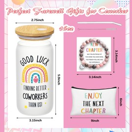 Skylety Farewell Gifts Set Going Away Gift for Coworker New Job Gifts for Women Lucky Goodbye Leaving Job Gifts for Coworker Lady Manager Employee Retirement Christmas (New Chapter)