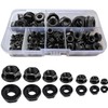 108 Pcs Black Serrated Flange Hex Lock Nuts Kit Self-Locking