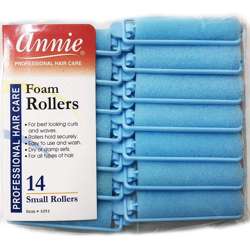 Annie Salon Style Small Foam Hair Rollers - 5/8" Blue