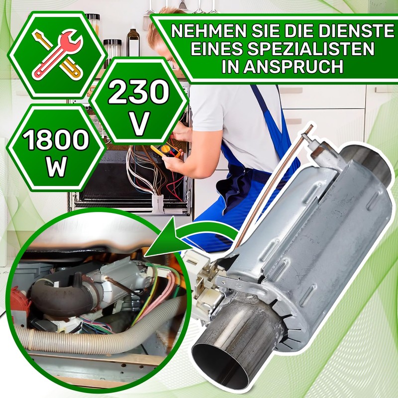 Dishwasher Heating Element 1800 W 230 V with Original Code