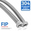 36Inch Flexible Stainless Steel Corrugated Water Heater Connector,Flexible Water Line,Hot