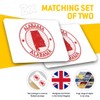 Rectangle Stickers(Set of 2) 7.5cm - Alabama USA Stamp America