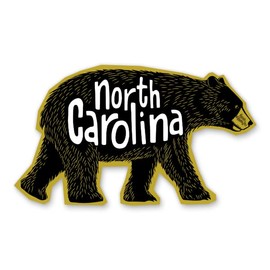 Squiddy North Carolina Black Bear - Vinyl Sticker Decal for Phone, Laptop, Water Bottle (3" Wide)