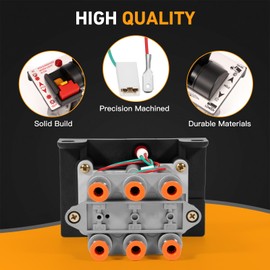 Kozlira PTO Hoist Control Valve Air Kit with Kickout for Dump Truck Tipper Hydraulic System, K90 Dual Valve with PTO Switch, Console Tower, 10m Air Tube - Replace AV-295 329358X 329219X