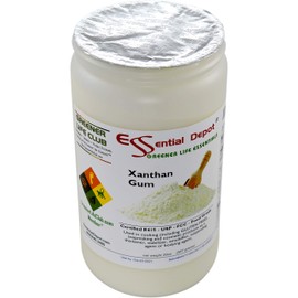 Essential Depot Xanthan Gum 20 oz. Powder USP FCC Food Grade - Gluten Free Cooking - Safety Sealed HDPE Container with Resealable Cap