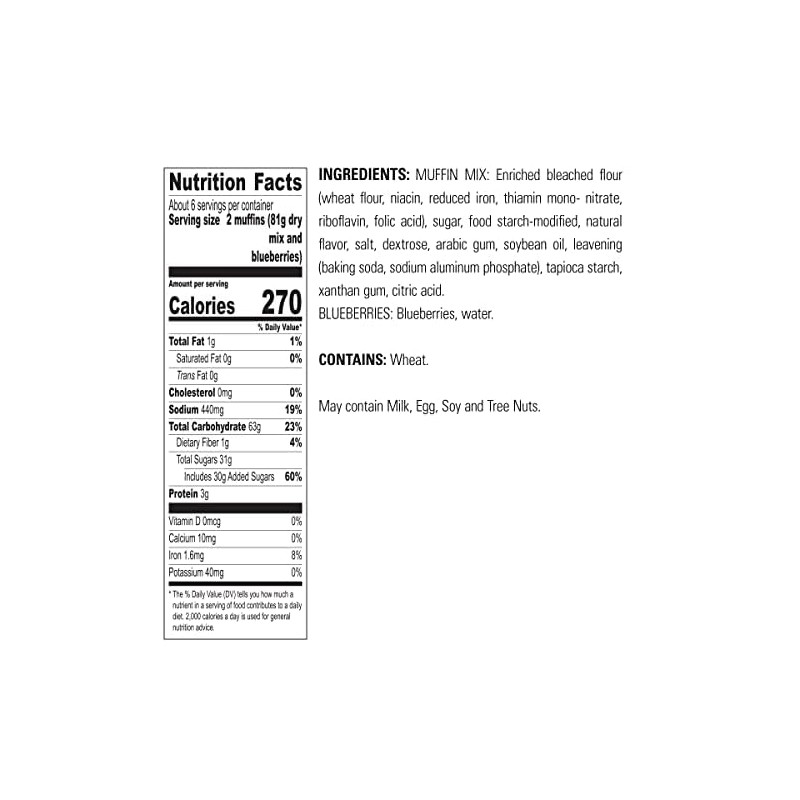 Krusteaz Wild Blueberry Muffin Mix, 17.1 OZ (Pack of 6)