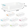 Carperipher 8 Pcs Colorful Plastic Classroom Storage Baskets 15" X