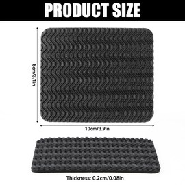 COMNICO Shoe Heel Pads, Shoe Heel Repair Kit 4 Pcs Adhesive Stickers Anti Slip Thickness Cushion Sole Stick Protector Replacement Kit for Repair Leather Shoes