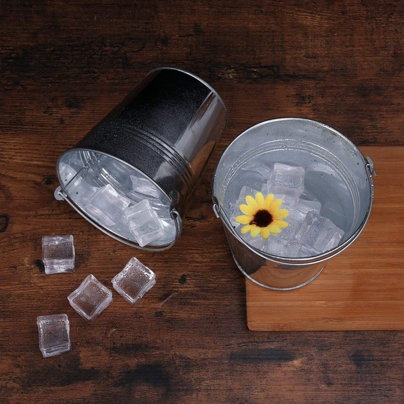 STOBOK 6pcs Serving Buckets Mini Metal Bucket for Icing French