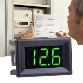 VOBOR LED Voltage Display - 0.36inch 3-wire Volt Meter DC 0-100V LED Voltmeter Waterproof for Car Repair Laboratories (Green)