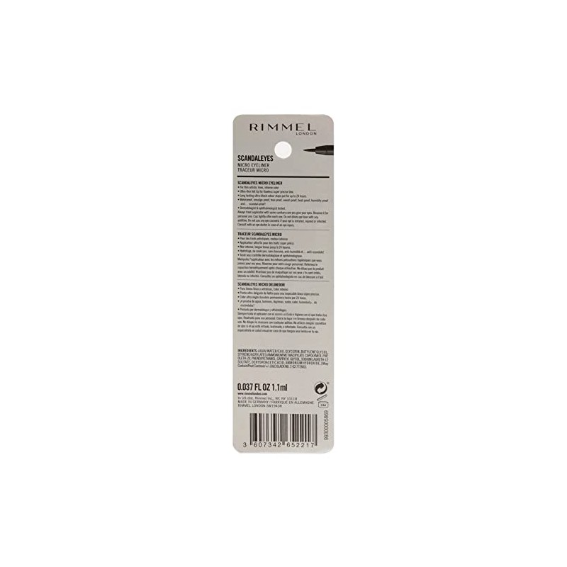 Rimmel Scandaleyes Micro Eye Liner, Black