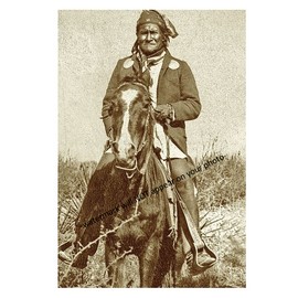 Geronimo Riding Horse PHOTO,Apache Indian 1886 Chief Native American