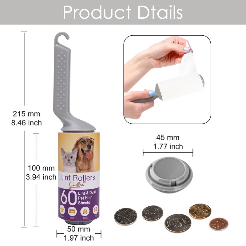 Real Working Lint Roller with Storage, Secret Stash Safes, Secret