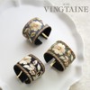 VingTAINE H7730-BL- Hair Cuff, Embroidered, Wired, Pony Hook, Flower, Hairband,