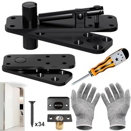 Bisagra de puerta oculta, funcionamiento silencioso, bisagras ocultas de 500 libras, bisagra pivotante, rotación de 360°, bisagras ocultas resistentes para puerta secreta o estantería de puerta oculta