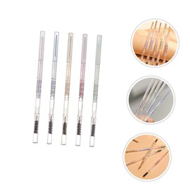 Ipetboom Waterproof Double-Head Eyebrow Pencils 5-Pack with Ultra-Fine Tip Anti-Perspiration Formula for Women's Eyebrow Makeup