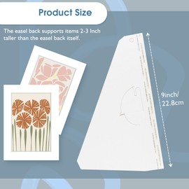 Lineco, 50 Pack Cardboard Easel Backs 9 Inch, Self Stick Single Wing Easel Stand, Display Signs, Cards, Photographs, Brochures, Posters, Craft Projects, White