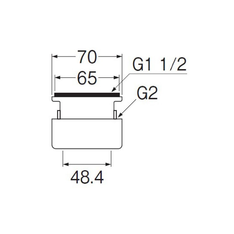 SANEI Sink Adapter Connects Drain to Pipe Fits BL Drain