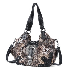 Angel Kiss Hobo Bags for Women Vegan Leather Purses and Handbags Ladies Chic Shoulder Bags Crossbody Purses with Metal Studs