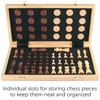 AMEROUS 15'' Wooden Chess & Checkers Set, 2 in 1