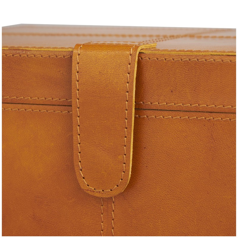 Deco 79 Leather Handmade Decorative Box Storage Decorative Keepsake Boxes