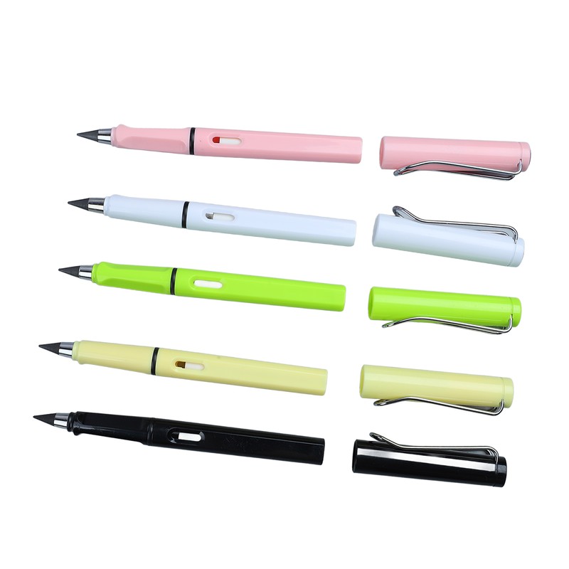 12pcs Inkless Pencil Fluency Writing Wide Pen Clip Reusable Everlasting