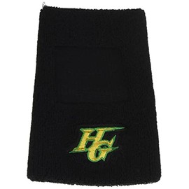 HI-GOLD LBR-200 Baseball Wristband (with Embroidered Window), Black, One Size Fits Most