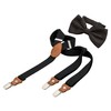 BomGuard Men's Suspenders Bow Tie Set, Adjustable with 3 Clips