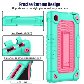 FIEWESEY for TCL Tab 8 LE Tablet Case,Shoulder Strap Soft Silicone&Hard Back Shockproof Kids Friendly Case for TCL Tab 8 LE/TCL Tab 8 WiFi/TCL TAB 8V/TCL Tab 8 SE/TCL Tab 8 Plus 8 Inch(Black/Black)