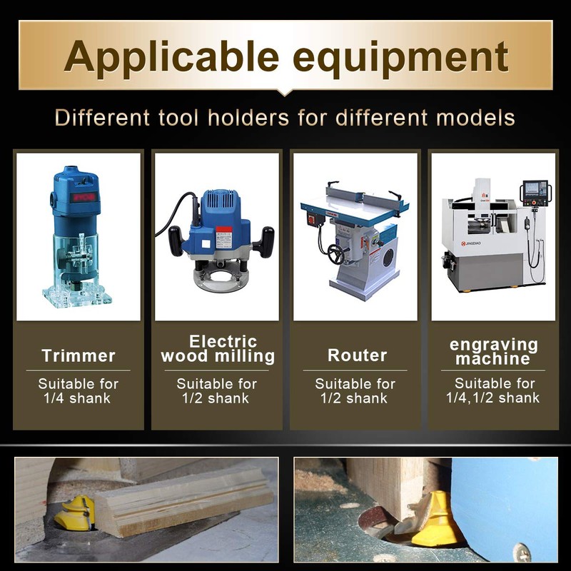 KATUR 45 Degree Lock Miter Router Bit, Stock Joint Router