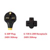 ONETAK NEMA 6-30P to 6-15R 6-20R ETL Listed 240V 30