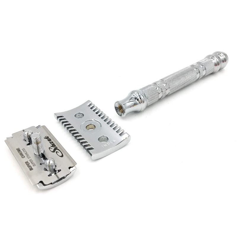 Parker Open Comb Double Edge Safety Razor – Heavyweight Chrome