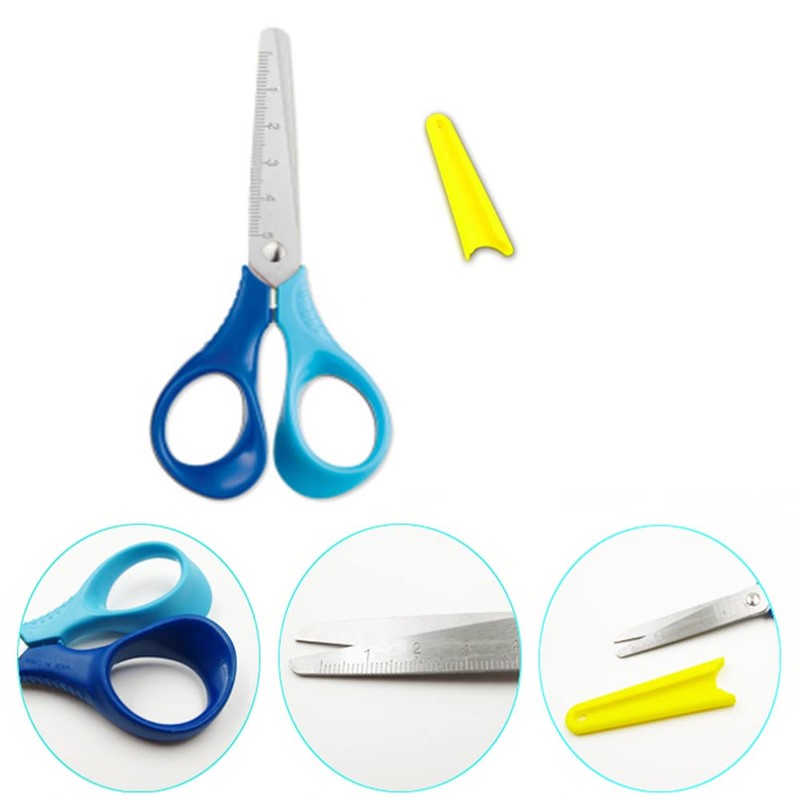 Kids Scissors Craft Supplies Childrens Safety Scissors Plastic Handle Handmade
