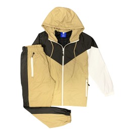 Royal Threads Canada Men’s Colorful Hooded Windbreaker Sweatsuit Meshed Lined GYM Outfit