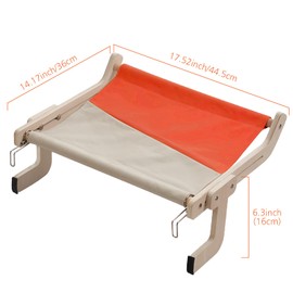 PRITOK Cat Hammock for Windows: Hammock Cat Heating Cat Bed Window Sill for Cats, Hanging Cat Hammock, Cat Window Lounger, Sturdy Cat Bed up to 18 kg