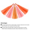 MECCANIXITY 30Pcs Light Pink, Bright Orange, Dark Orange Tassel Garland